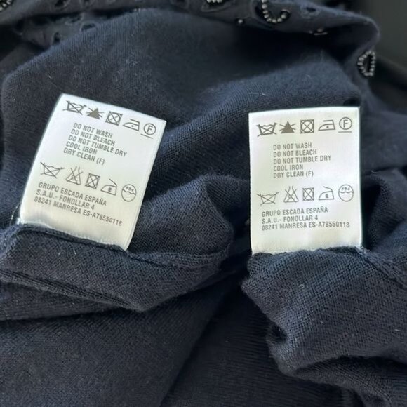 Escada Cashmere Beaded Sweater Cardigan Shell Set - Picture 13 of 13